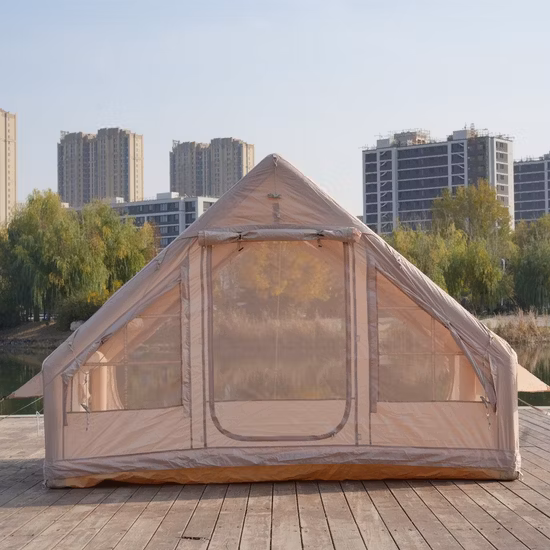 Grande porte en maille d'urgence instantanée et emballée pour le camping en plein air, tente à air gonflable