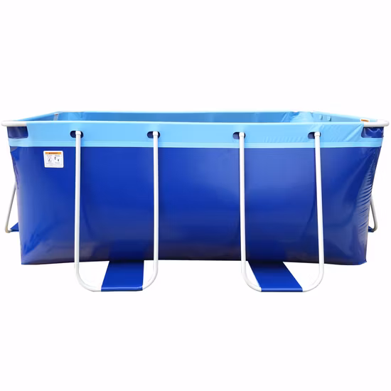 Dfaspo Hors Sol Jardin Extérieur Gonflable Rond/Carré PVC Cadre Piscine Pot Pot Facile à Régler avec Filtre et Échelle