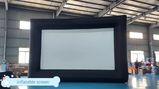 Écran de film de projecteur gonflable extérieur portatif mobile de 6m / 19.68FT avec pompe pour l'écran de TV gonflable de partie d'arrière-cour à la maison Écran de film gonflable hermétique