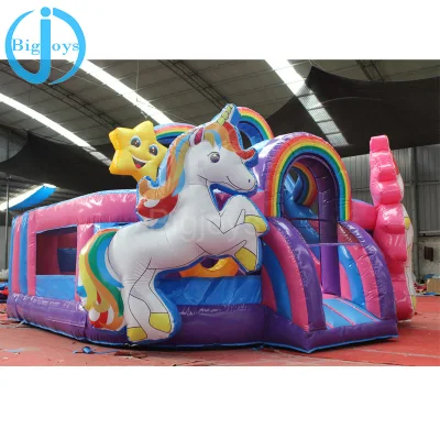 Videur gonflable de licorne d'enfants de prix usine avec la glissière à vendre (BJ-B23)