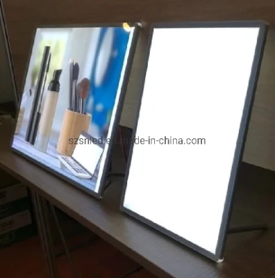 Nouveaux produits en 2018 Ultra-mince A4 10 mm d'épaisseur Robuste et durable LED Highlight Filet Scratch-Proof Glass Advertising Light Box