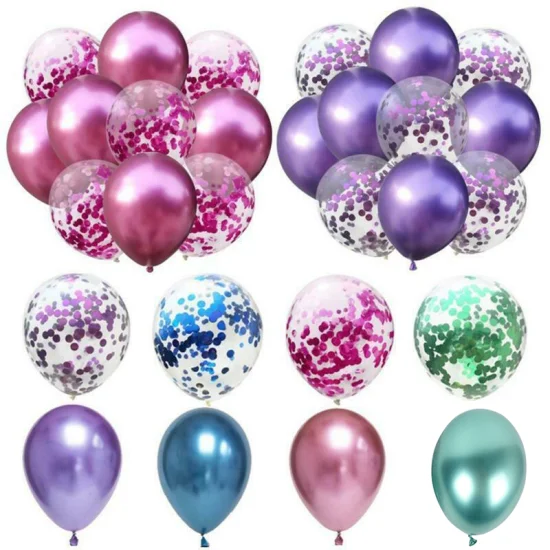Ballons en Latex métallique chromé Globos en métal 12 pouces Ballons en Latex Qualatex ballon de décoration de fête d'anniversaire