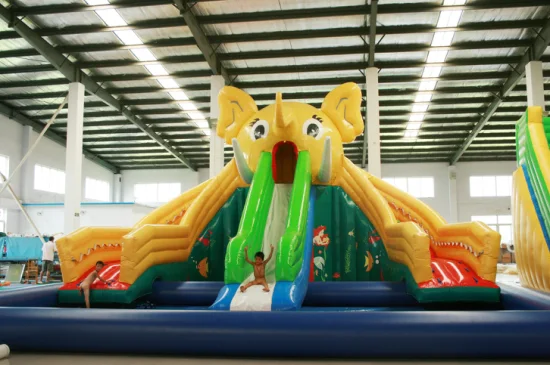 Piscine gonflable de glissière d'eau pour le jeu de parc aquatique