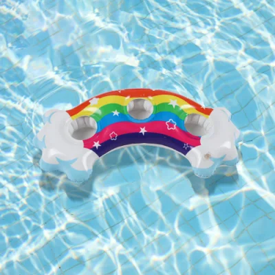 Le porte-gobelet gonflable flotte des porte-gobelets sous-verres de piscine pour la fête de piscine d'été